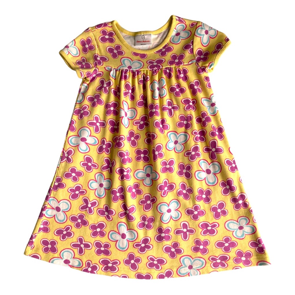 Hanna Andersson Floral Cotton Play Dress Size 120 (6-7) EUC!